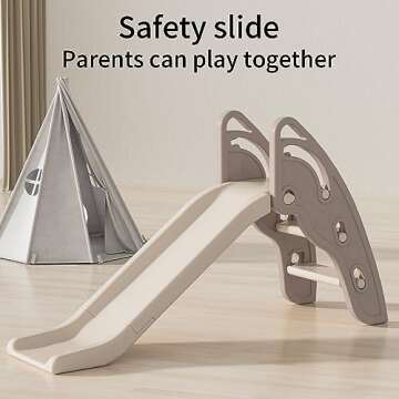 Toddler Slide Large Play Climber Slide PlaySet with Extra Long Slipping Slope Indoor Slide Kids Slid...