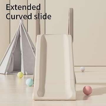 Toddler Slide Large Play Climber Slide PlaySet with Extra Long Slipping Slope Indoor Slide Kids Slide Toddler Playground Toddler Slide Outdoor Toys for Toddlers (Brown)