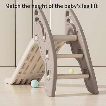 Toddler Slide Large Play Climber Slide PlaySet with Extra Long Slipping Slope Indoor Slide Kids Slide Toddler Playground Toddler Slide Outdoor Toys for Toddlers (Brown)