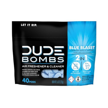 DUDE Bombs Toilet Stank Eliminator - Fresh Scent 40 Pods for Odor-Free Bathrooms