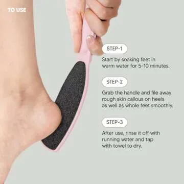 F3 Systems, Wide Emery, Double-Sided Pedicure Tool, Colossal foot file for Men & Women, Effective for Cracked Heel, Callus Remover, Foot Scrubber, Professional , (Pink)