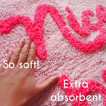 Evovee Nice Butt Bath Mat Fun Cute Non-Slip Pink Rug