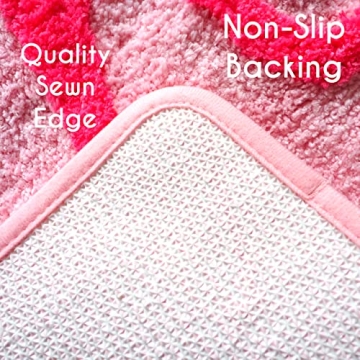 Evovee Nice Butt Bath Mat Fun Cute Non-Slip Pink Rug