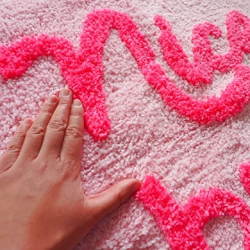 Evovee Nice Butt Bath Mat Fun Cute Non-Slip Pink Rug