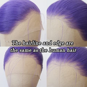 Stylish BTWTRY Purple Synthetic Lace Front Wig