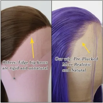 Stylish BTWTRY Purple Synthetic Lace Front Wig