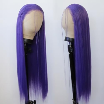 Stylish BTWTRY Purple Synthetic Lace Front Wig
