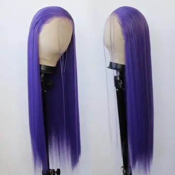 Stylish BTWTRY Purple Synthetic Lace Front Wig
