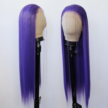 Stylish BTWTRY Purple Synthetic Lace Front Wig