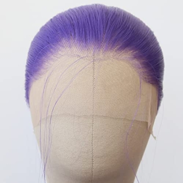 Stylish BTWTRY Purple Synthetic Lace Front Wig