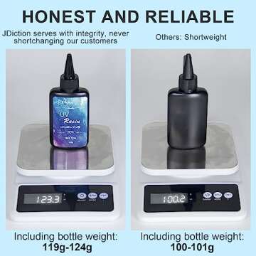 UV Resin, 2 PCS Upgrade Ultraviolet Epoxy Resin Crystal Clear Hard Glue Solar Cure Sunlight Activated Resin for Handmade Jewelry, DIY Craft Decoration, Casting and Coating(200g)