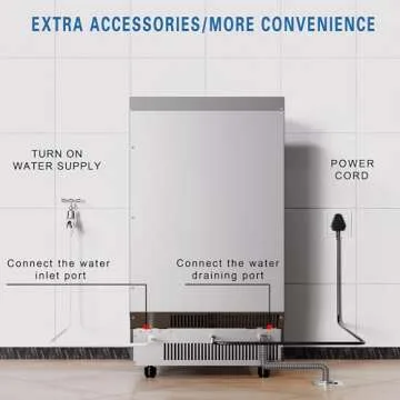 Commercial Ice Maker - 100Lbs/Day, Stainless Steel Quality