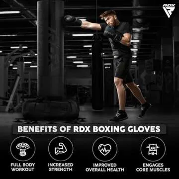 RDX Boxing Gloves, Pro Training Sparring, Maya Hide Leather, Muay Thai MMA Kickboxing, Men Women Adult, Heavy Punching Bag Focus Mitts Pads Workout, Ventilated Palm, Multi Layered, 8 10 12 14 16 18 Oz