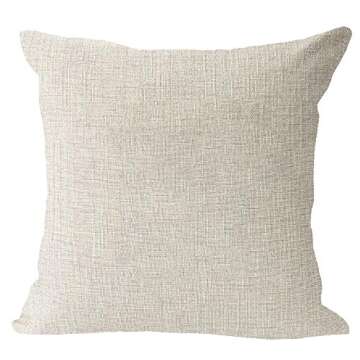 This Home is Filled with Kisses Wagging Tail Wet Nose Love Dog Paws Cotton Linen Square Throw Pillow Case Decorative Cushion Cover Pillowcase Sofa 18"x 18" (Beige)