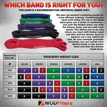 WODFitters Pull Up Assistance Band for Stretching, Mobility Workouts, Warm Up, Recovery, Powerlifting, Home Fitness and Exercise… (#5 Blue)