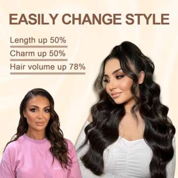 Vigorous Ponytail Extension 26 Inch Black Long Wavy Drawstring Ponytail Extension for Women Synthetic Hair Extension Clip in Hairpiece for Daily Use (26Inch Black)