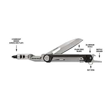 Gerber Gear Armbar Slim Drive Pocket Knife EDC Multitool with Screwdriver, Bottle Opener, Onyx