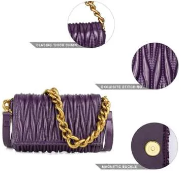 Montana West Quilted Evening Handbags for Women Crossbody Bags Trendy Small Purses and Top Handle Handbags MWC-060APP