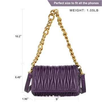 Montana West Quilted Evening Handbags for Women Crossbody Bags Trendy Small Purses and Top Handle Handbags MWC-060APP