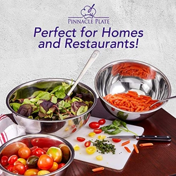 Pinnacle Plate Stainless Steel Mixing Bowls - Versatile Kitchen Set
