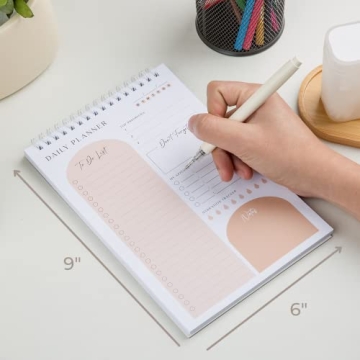 Stylish Daily Planner Notepad with 60 Pages and Cover