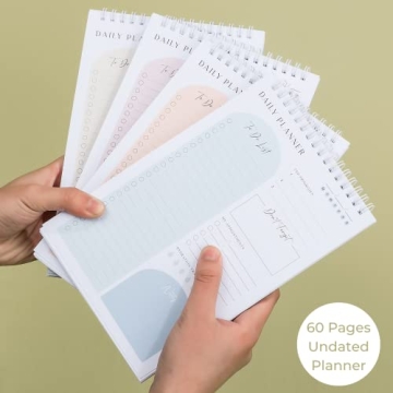 Stylish Daily Planner Notepad with 60 Pages and Cover