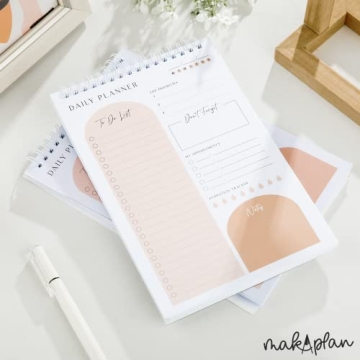 Stylish Daily Planner Notepad with 60 Pages and Cover