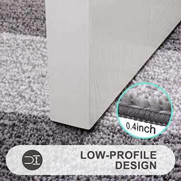 Kitinjoy Indoor Door Mat, 32x20 Non-Slip Absorbent Dirt Trapper Entrance Mat, Low-Profile Washable Inside Floor Mat, Sturdy Soft Entry Doormats for Entryway, Grey