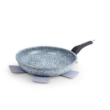 WaxonWare 11 Inch Ceramic Nonstick Frying Pan/Nonstick Skillet, Large Anti-Warp Non-Toxic PTFE PFOA Free Granite Nonstick Pan, Induction Cooking Compatible, Non-Stick Egg Frying Pan- STONETEC Series