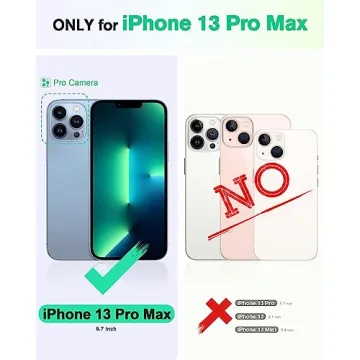 TUCCH iPhone 13 Pro Max Wallet Case RFID Blocking Shockproof