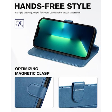 TUCCH iPhone 13 Pro Max Wallet Case RFID Blocking Shockproof