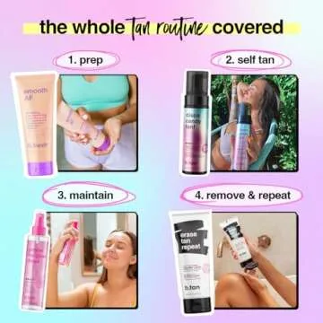 b.tan Dark Self Tanner Mousse – 1 Hour Express Tan