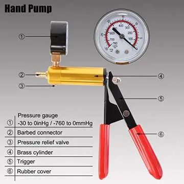 YSTOOL Brake and Clutch Fluid Hand Pump Vacuum Bleeder Tool Kit Brake Oil Change Power Steering Fluid Bleeding Set with Hand Pump Jar Adapters for Auto Car Truck Motorcycle Use