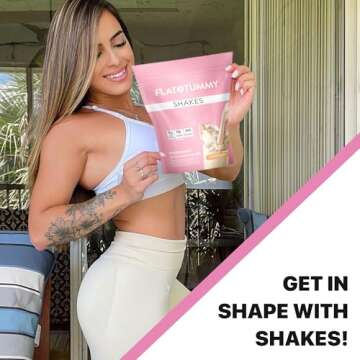 Flat Tummy Shakes - Vanilla, 20 Servings, EBT Eligible – Post GLP-1 Protein Supplement, High Protein, Zero Sugar, Keto-Friendly Meal Replacement with Clinically Studied Morosil®