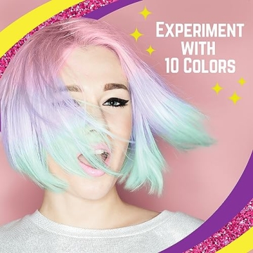 GirlZone Hair Chalks Set - 10 Colorful Hair Chalks for Kids