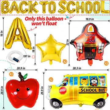 20Pcs Back to School Balloon Set for Festive Celebrations