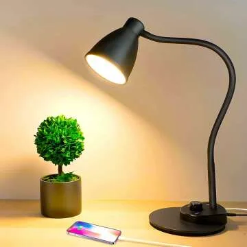 BOHON LED Desk Lamp with USB Port & Color Modes