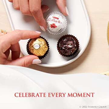 Ferrero Raffaello Premium Gourmet White Almond, Cream and Coconut, Candy for Gifting, 1.08 oz Each, 3 Count, Bulk 12 Pack