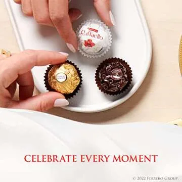 Ferrero Raffaello Premium Gourmet White Almond, Cream and Coconut, Candy for Gifting, 1.08 oz Each, 3 Count, Bulk 12 Pack