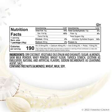 Ferrero Raffaello Premium Gourmet White Almond, Cream and Coconut, Candy for Gifting, 1.08 oz Each, 3 Count, Bulk 12 Pack