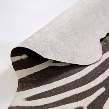 jinchan Zebra Print Faux Cowhide Rug Perfect for Homes