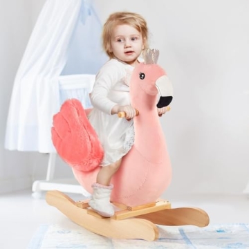 FUNLIO Flamingo Rocking Horse for Toddlers Up to 3 Years
