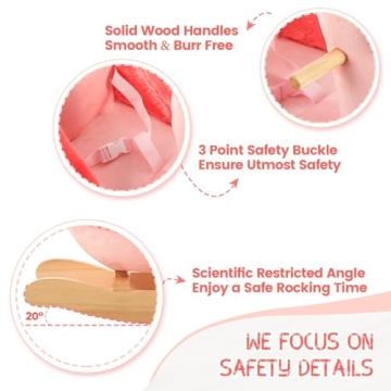 FUNLIO Flamingo Rocking Horse for Toddlers Up to 3 Years