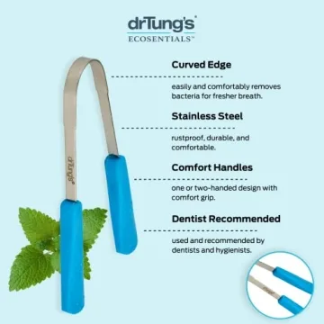 DrTung’s Stainless Steel Tongue Scraper for Fresh Breath