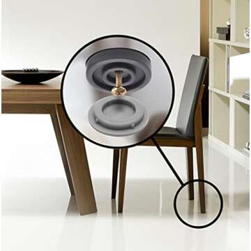 GorillaGlides 1 Inch Chair Sliders - Premium Furniture Floor Protectors (16 Pack)