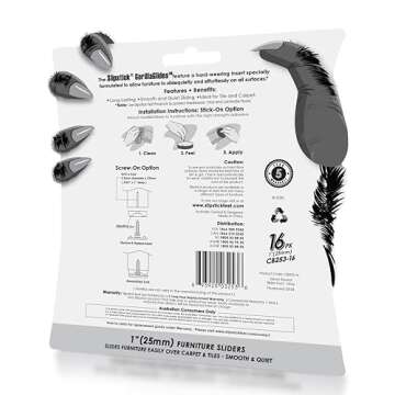 GorillaGlides 1 Inch Furniture Floor Protectors