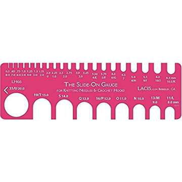 Quality Lacis Slide On Knitting and Crochet Gauge 8-0 to 35