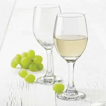 Libbey Classic White Wine Glasses Set of 4 Durable Stylish
