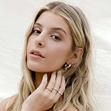 PAVOI Baguette Cut Eternity Band - 14K Gold Plated