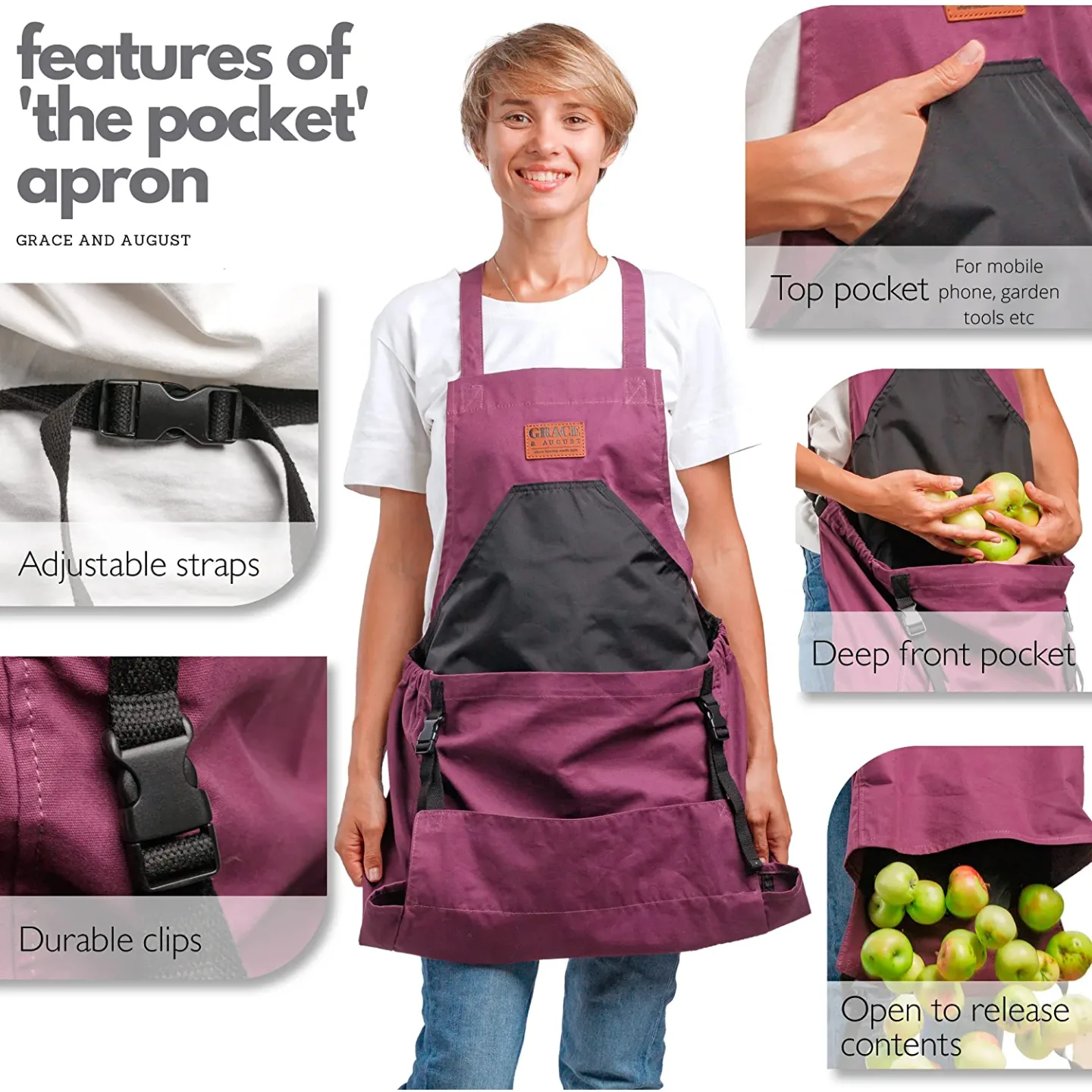 Gardening Apron with Pockets | Grace & August